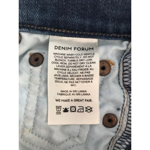 ARITZIA DENIM FORUM Nico Mid Rise Skinny Crop Jeans Size 23 Best Asset Raw Hem - Picture 8 of 9